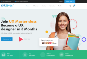 uxmentor.in UX Mentor home page UXMentor